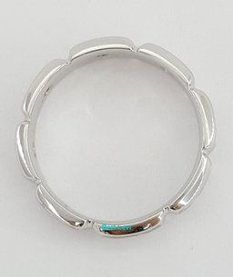Men's 14k White Gold 0.32 ct Round Cut Diamond Eternity Wedding Band Ring 6 mm