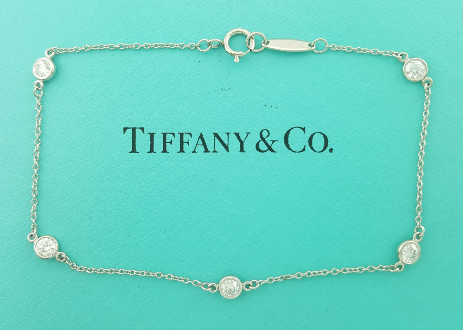 Tiffany & Co. Elsa Peretti Diamond By The Yard Bracelet 0.4 ct Platinum 7" $5700