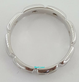 0.25 ct Men's 14k White Gold Round Cut Diamond Wedding Band 7.8g 6mm Size 10.5