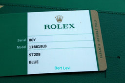 ROLEX 116618 SUBMARINER 18K YELLOW GOLD WATCH