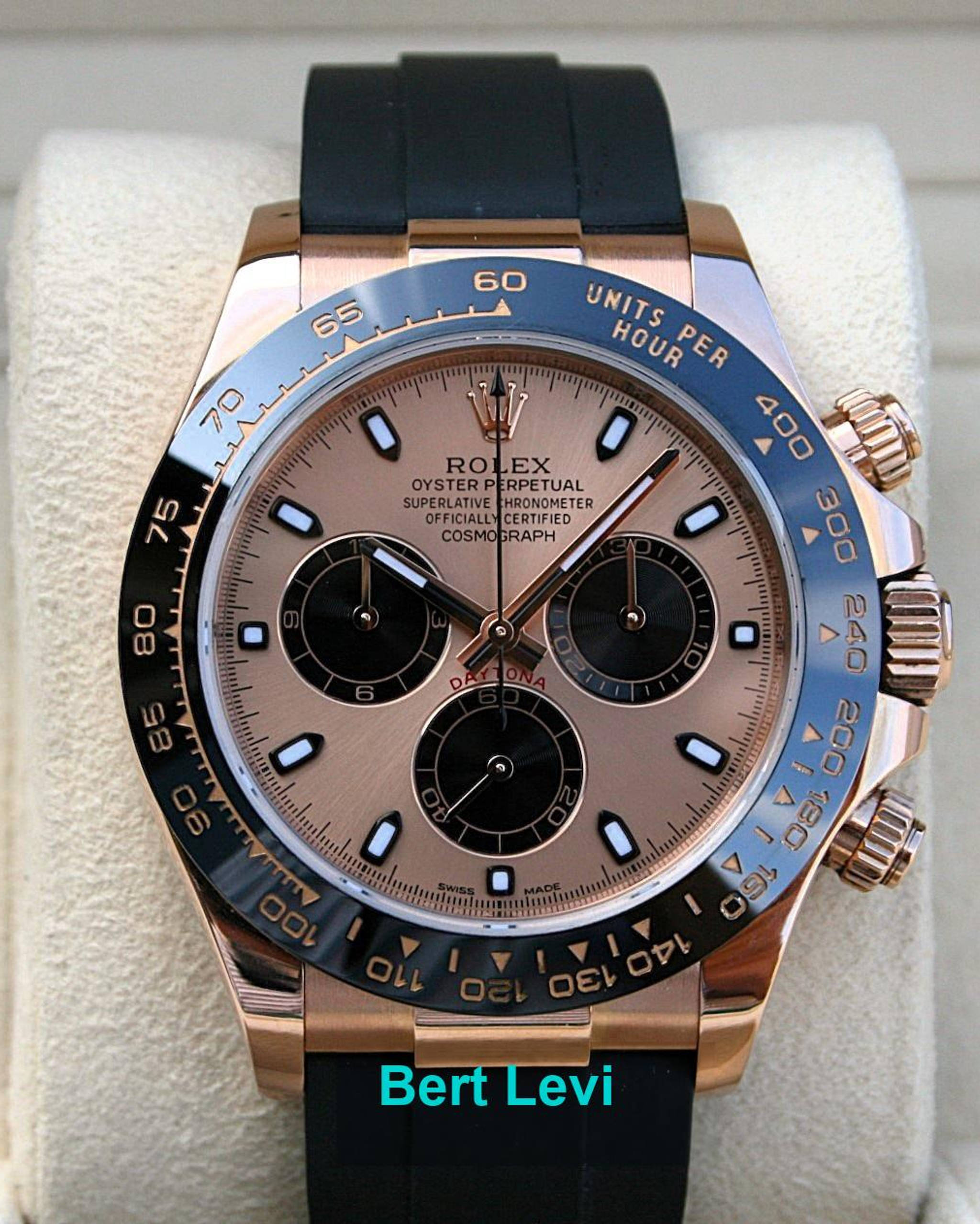 ROLEX 116515 DAYTONA WATCH 18K ROSE GOLD ROSE DIAL