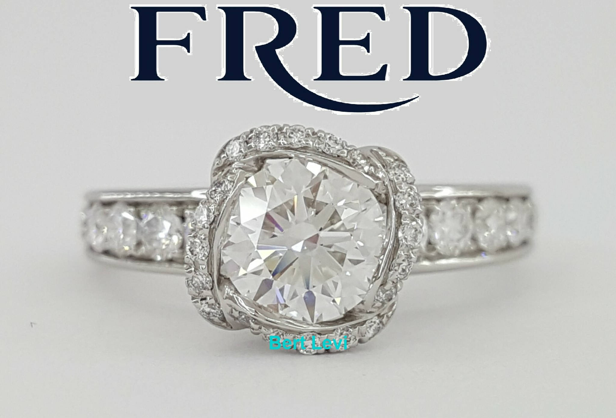Fred of Paris Fleur Celeste Platinum 1.22ct Round Diamond Engagement Ring F/VVS2