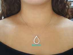 Journey Round Diamond Necklace 18" 1 ct 14K White Gold Retail $3,000