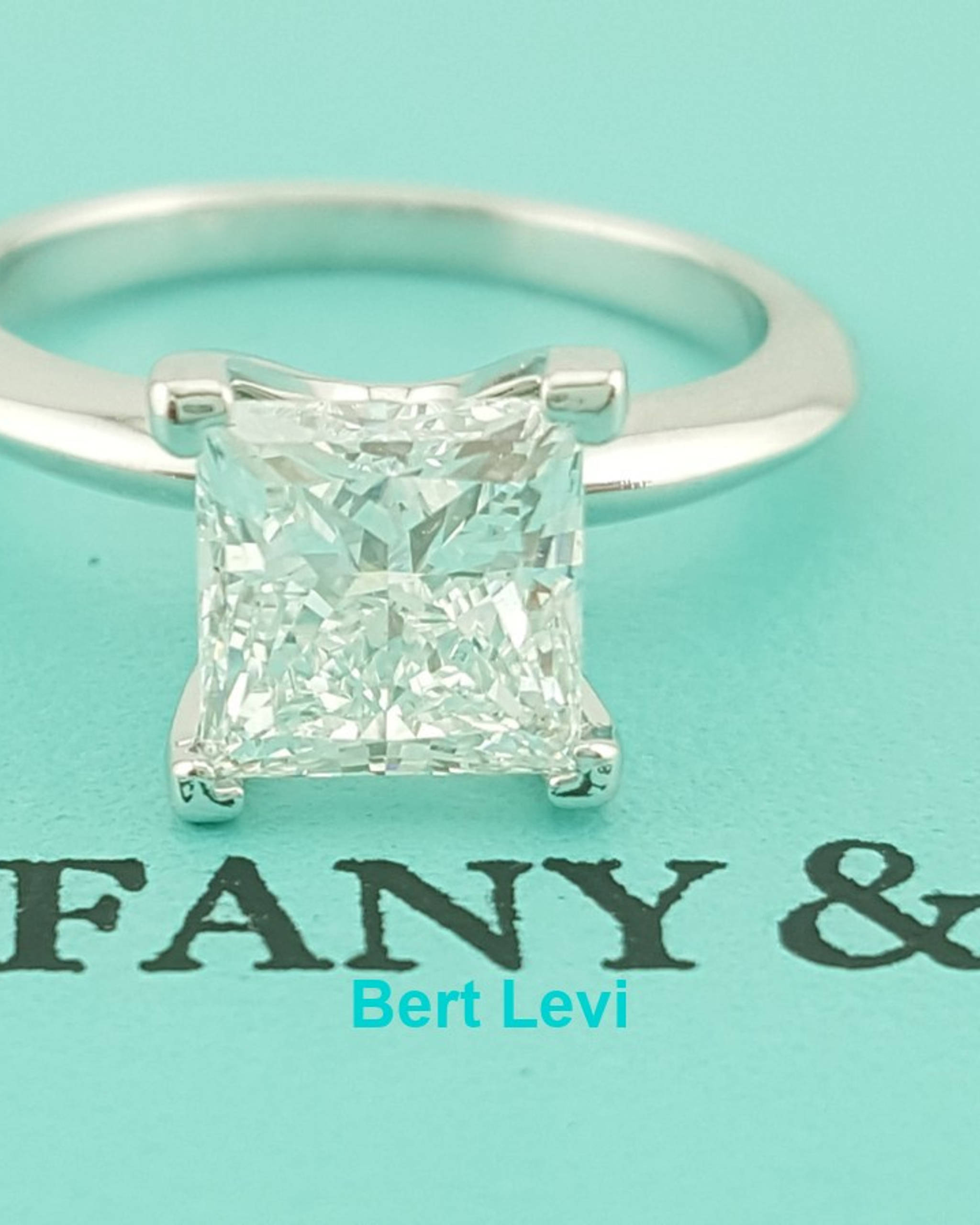 Tiffany & Co Princess Diamond Solitaire Engagement Ring 1.5 ct Plat Rtl $25.5K