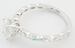Neil Lane Oval Hidden Halo Engagement Ring 1.62 ct 14k White Gold Retail $8,999