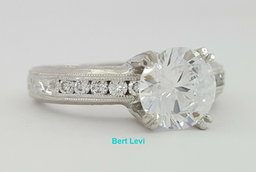 TACORI Hand Engraved Platinum Semi-Mount Engagement Ring 0.26 ct Retail $5,700