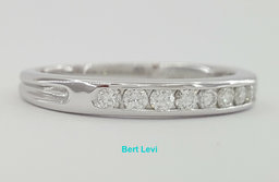 Vintage Tiffany & Co Platinum Half Circle Diamond Wedding Band Ring 0.25 ct