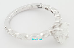 Neil Lane Oval Hidden Halo Engagement Ring 1.62 ct 14k White Gold Retail $8,999