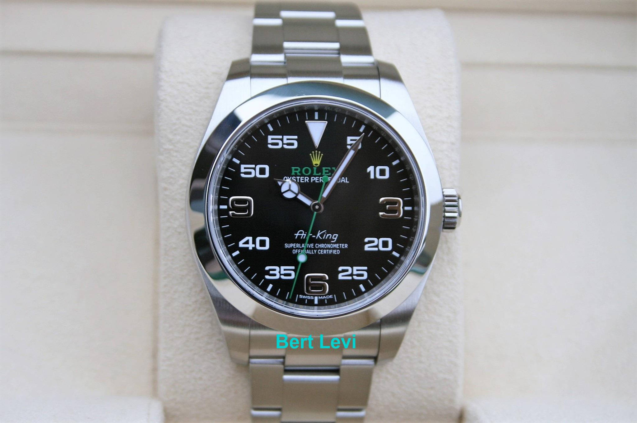 ROLEX 116900 AIRKING GREEN HAND 40MM WATCH