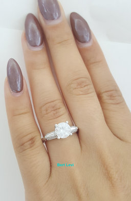 Tacori Three 3-Stone Round Semi-Mount Engagement Ring 0.24 ct Platinum Rt $5,120