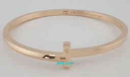 Tiffany & Co. T T1 18K Rose Gold Bangle Bracelet Medium 20.5 Grams Rtl $6,950