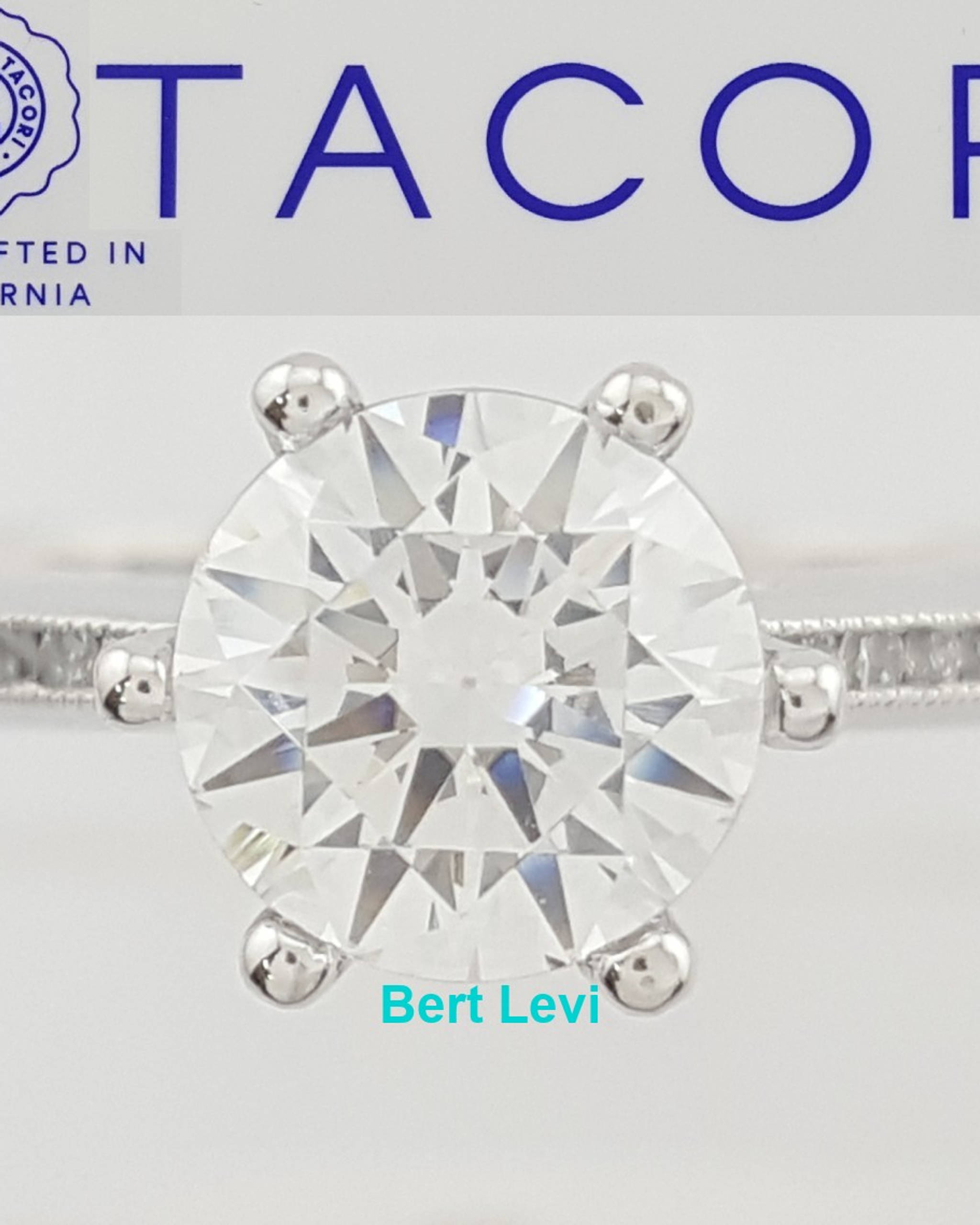Tacori Semi-Mount Diamond Solitaire 67206 Engagement Ring 0.17ct 18k Gold $2,510