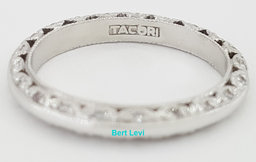 Tacori Crescent Silhouette Eternity Platinum 0.24 ct Round Diamond Wedding Band