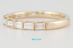 East West Baguette Diamond Wedding Band Ring 0.65 ct 14k Yellow Gold Rtl $2.5K
