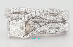 Verragio Venetian-5003 Princess Cut Diamond Engagement Ring Set 1.55 ct $14.5K