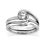 Thumbnail: Ladies White Gold Platinum Round Diamond Solitaire Engagement Set ENS2204-1.50-A