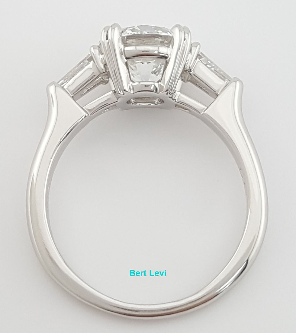 Thumbnail: Harry Winston Classic Round Diamond Three Stone Engagement Ring 2.4 ct Rtl $66K
