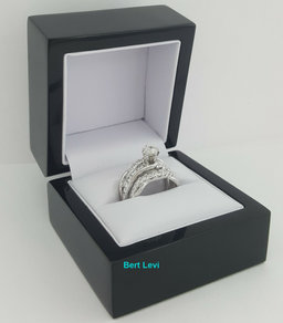 Tolkowski Round Brilliant Cut Diamond Engagement & Wedding Rings Set 2.12 ct 14K