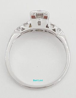 Vintage Round Cut Diamond 0.7 ct Engagement / Anniversary Ring 14K White Gold