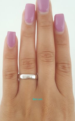 Platinum Comfort Fit Wedding Band Ring 4 mm 6.7 grams Size 6.5