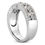 Thumbnail: Ladies 14KT White Gold Platinum Round Diamond Wedding Band WB887