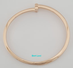 Tiffany & Co. T T1 18K Rose Gold Bangle Bracelet Medium 20.5 Grams Rtl $6,950