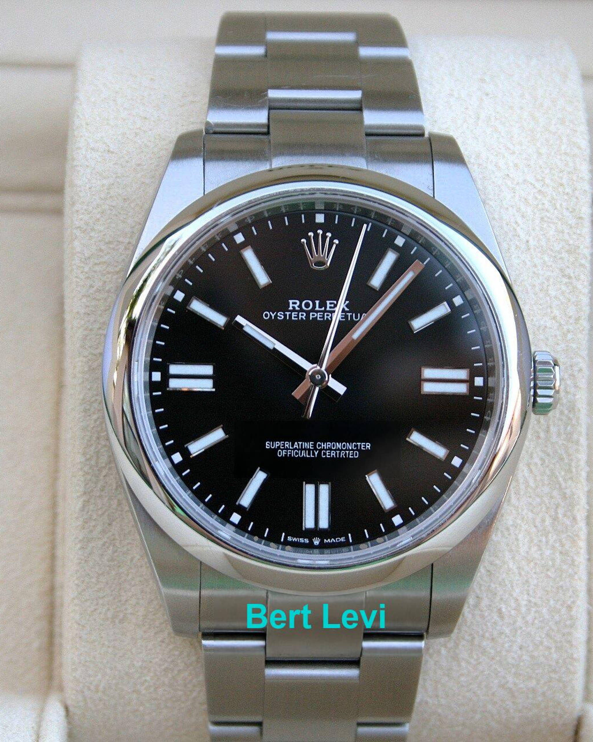 ROLEX 124300 OYSTER PERPETUAL WATCH BLACK DIAL