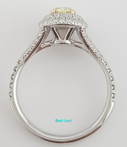 Tiffany & Co Soleste Intense Yellow Oval Diamond Engagement Ring 1.13 ct Rt $15K