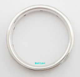 Benchmark Round Diamond Eternity Wedding Band Ring 0.2 ct 3mm 14k White Gold $2K