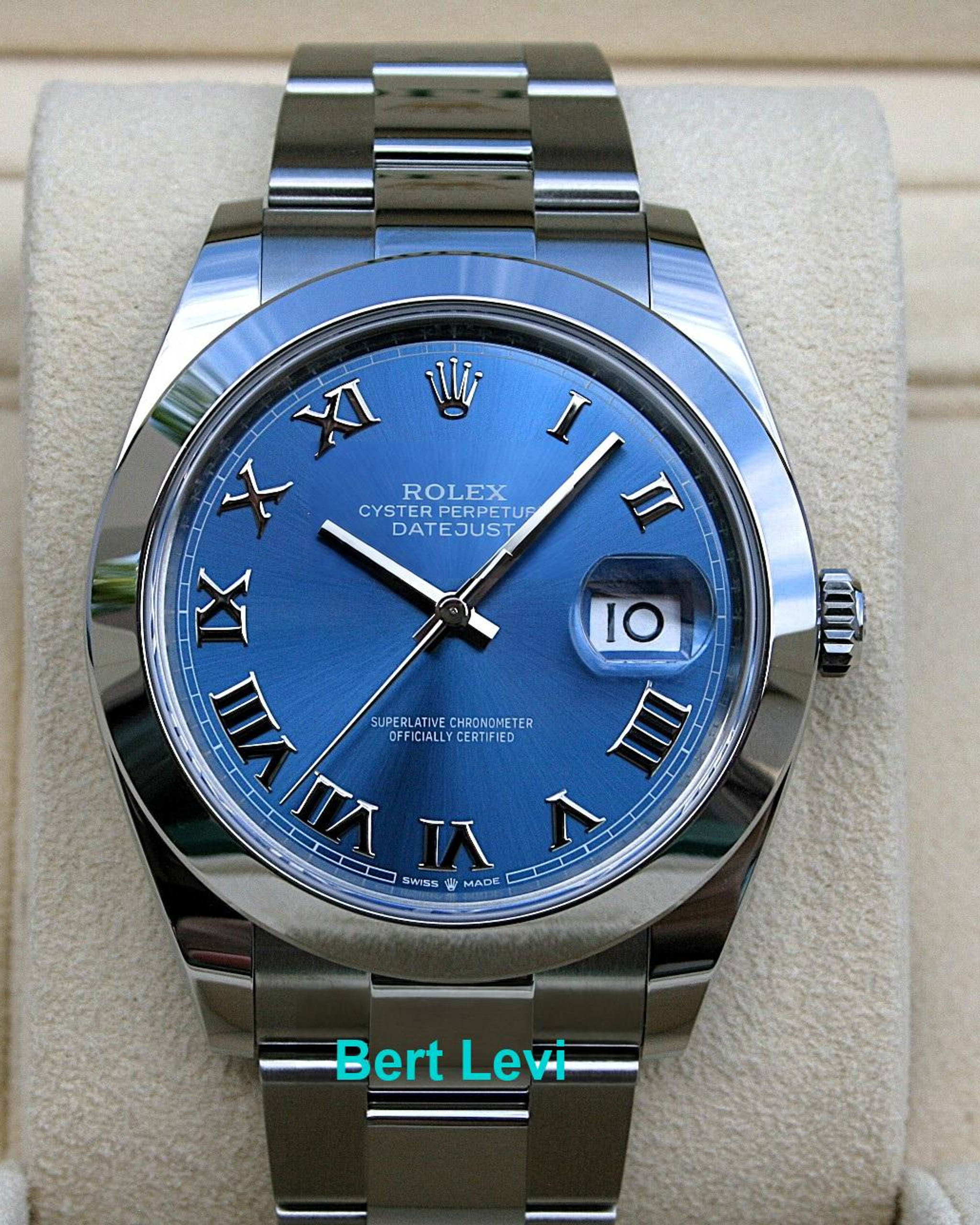 ROLEX 126300 DATEJUST 41MM BLUE AZZURRO DIAL