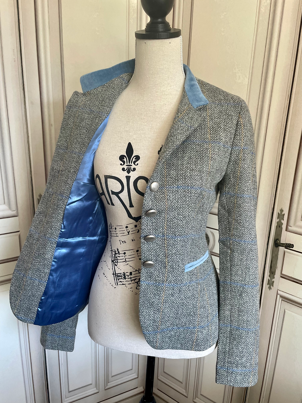 Thumbnail: KENPP TWEED JACKET VERITY GREY SIZE 14