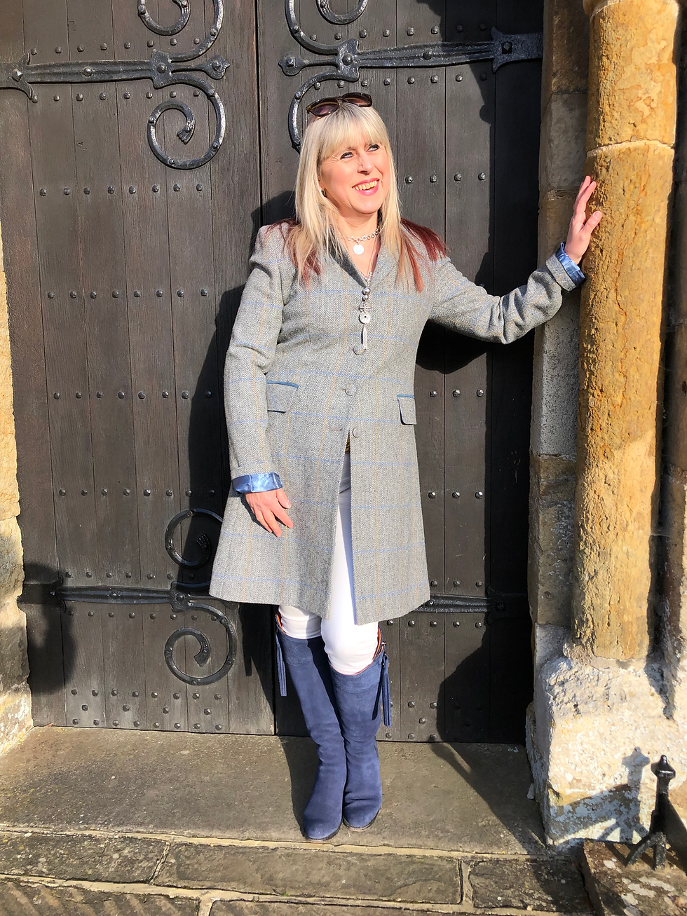 Thumbnail: KENPP TWEED JACKET VERITY GREY SIZE 14