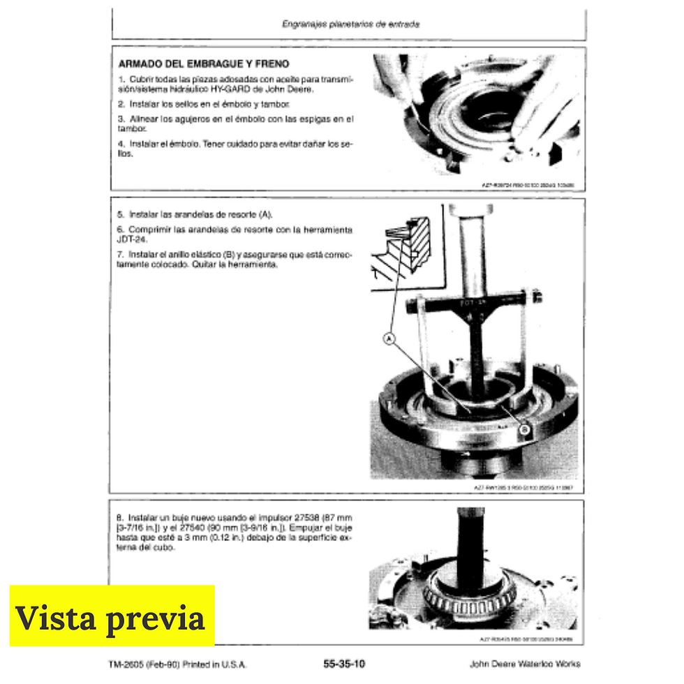 Miniatura: Manual Técnico John Deere 4050,4250,4450,4650,4850