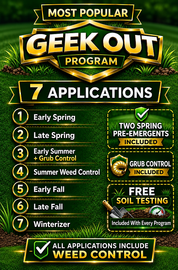 Geek out lawn fertilizer program built for kansas city lawns