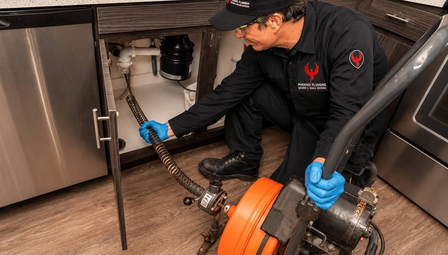 a sewer cleaning/drain