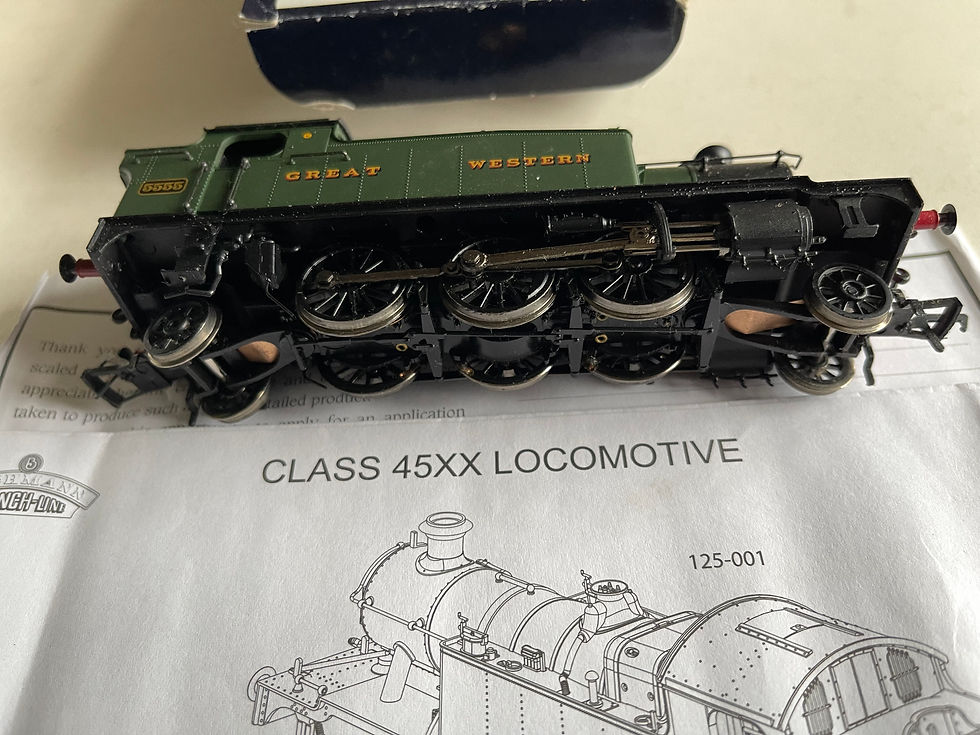 Thumbnail: 32-136 4575 TANK 5555 GREAT WESTERN GREEN LOCOMOTIVE