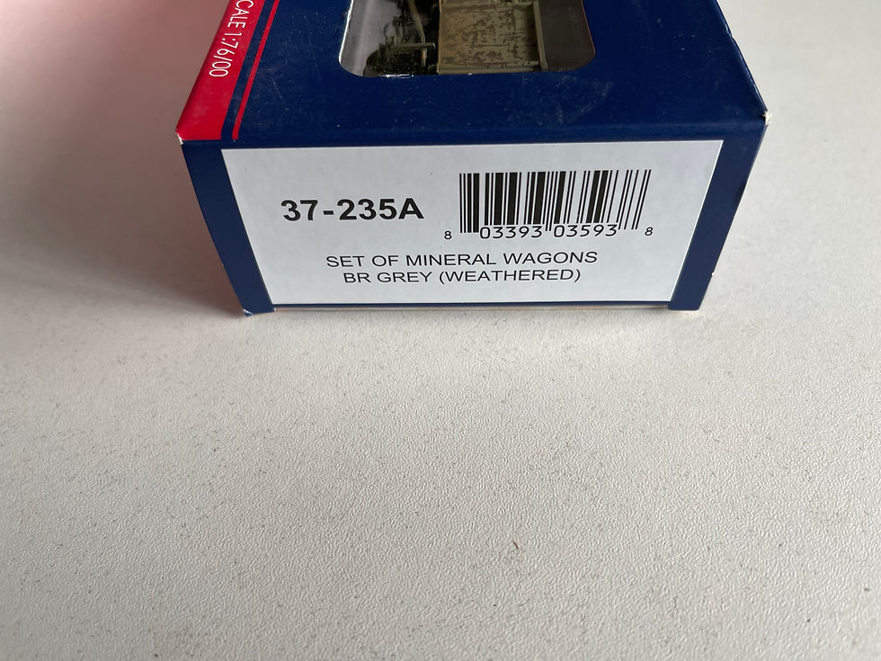 Thumbnail: 37-235A SET OF 3 MINERAL WAGONS BR GREY WEATHERED