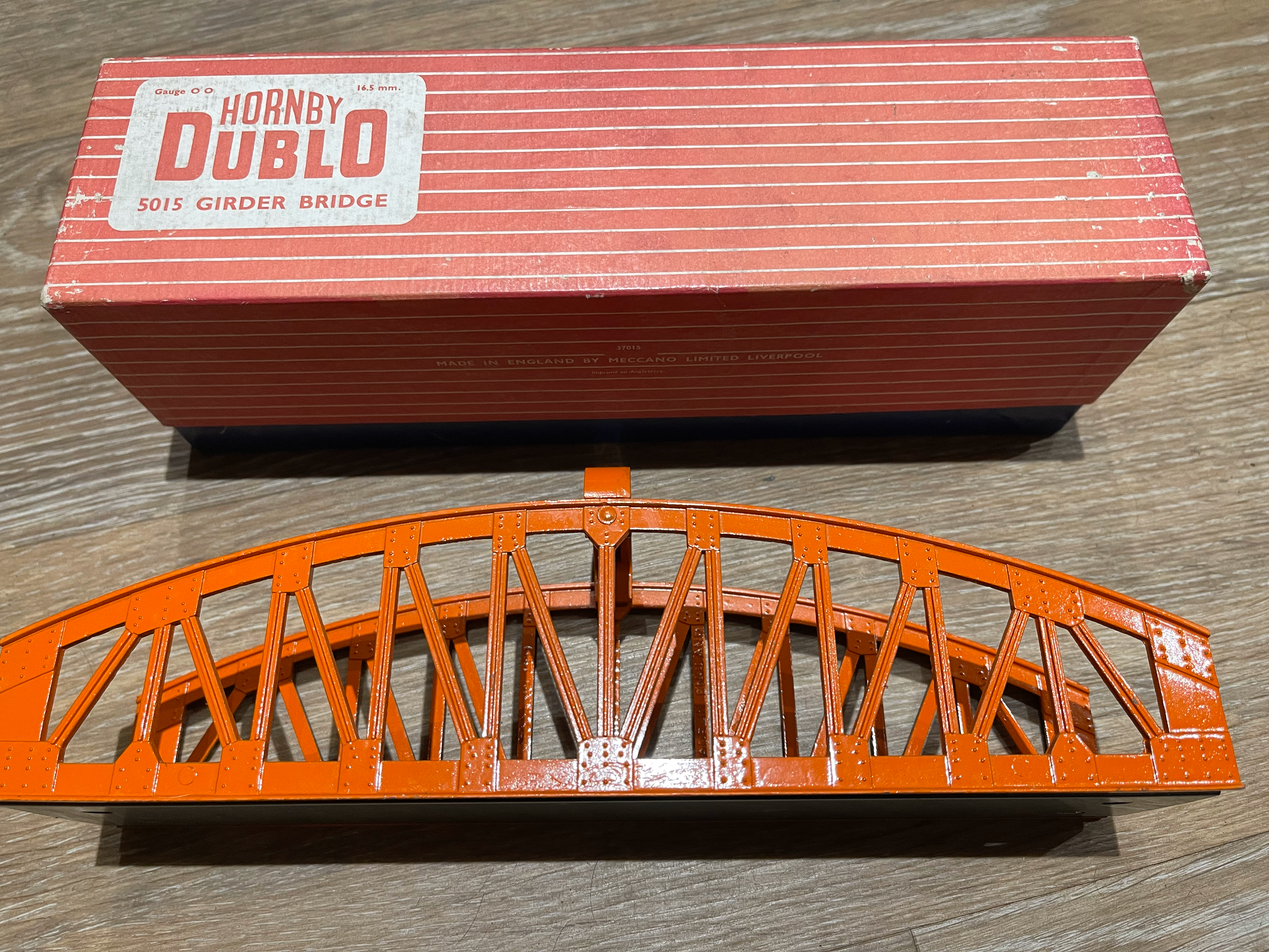 5015 GIRDER BRIDGE (METAL) - BOXED (RARE RED BOX)