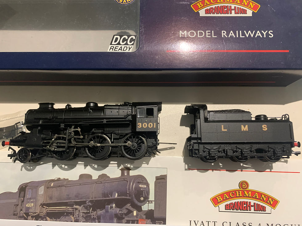 Thumbnail: 32-575 IVATT CLASS 4 3001 LMS BLACK DOUBLE CHIMNEY