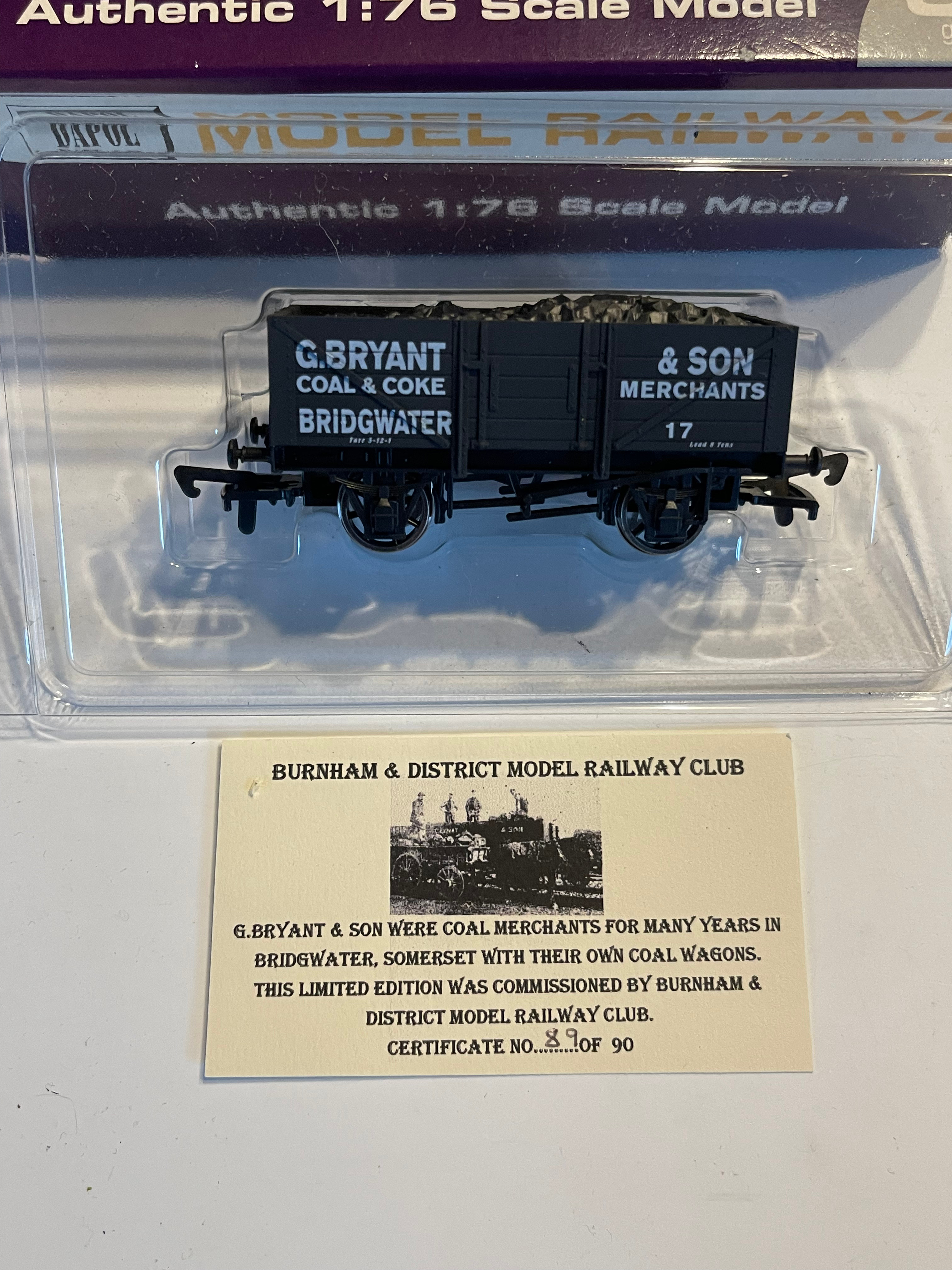 5 PLANK WAGON, G BRYANT & SON COAL, BRIDGWATER - LTD EDITION