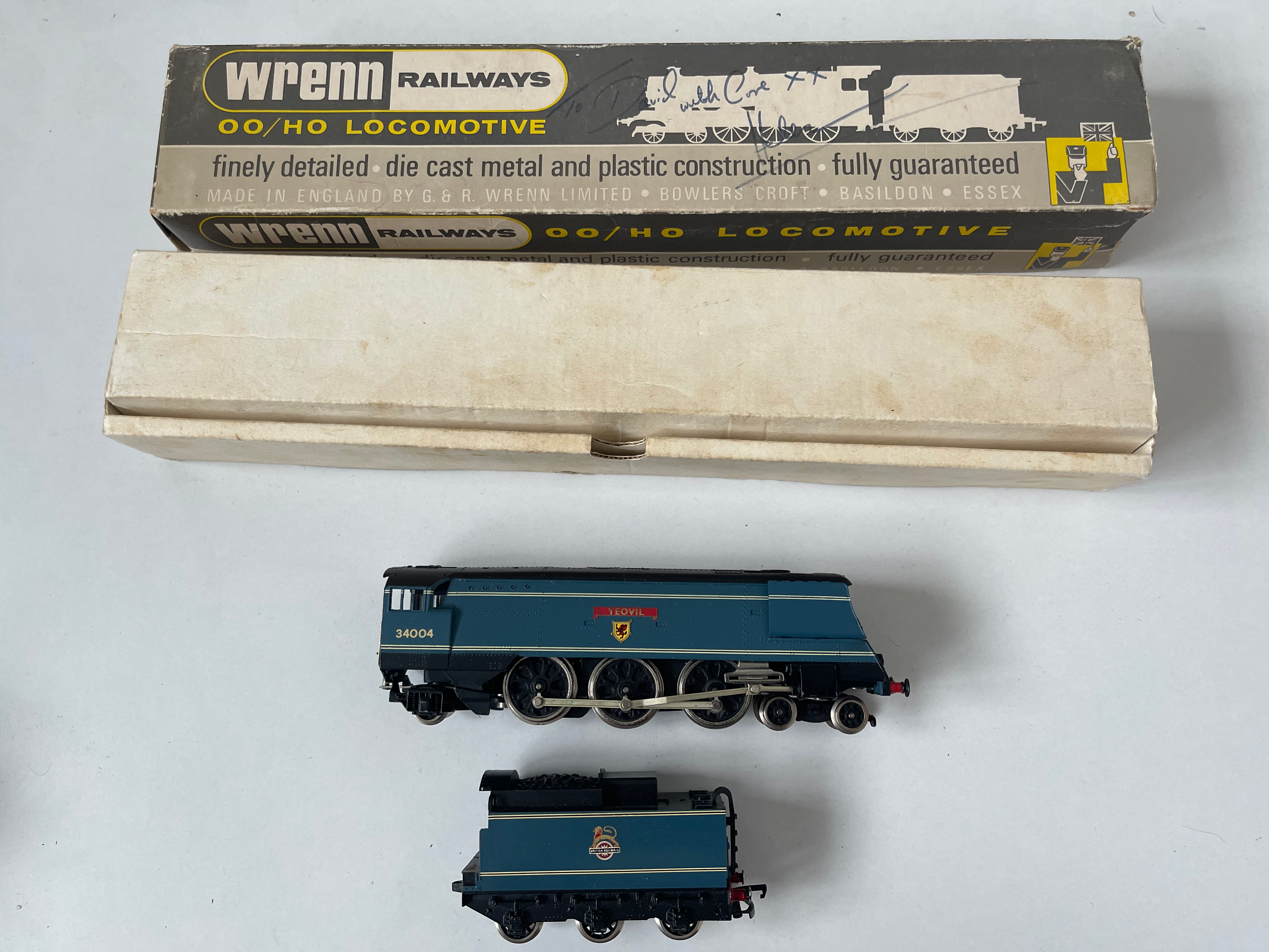W2268 4-6-2 BULLIED BR BLUE YEOVIL LOCO 34004 & TENDER