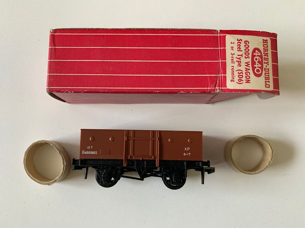 Thumbnail: 4640 GOODS WAGON STEEL TYPE (SD6) OPEN BRAKE - BOXED - (plastic couplings)