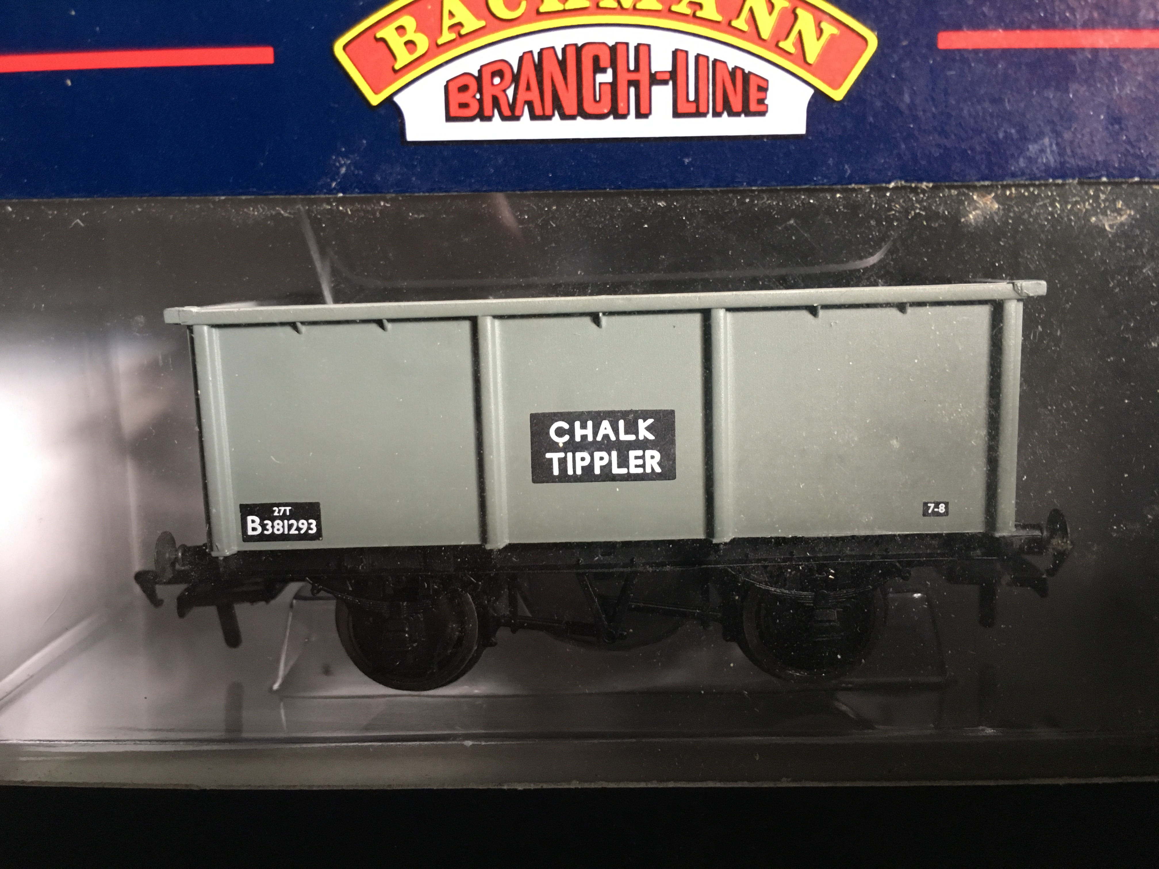 37-276 27 TON STEEL CHALK TIPPLER WAGON BR GREY