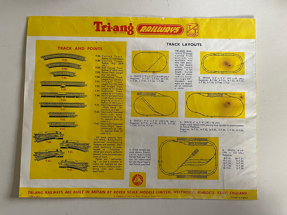 Thumbnail: TRI-ANG  RAILWAYS TT GAUGE CATALOGUE - 1st EDITION 1957