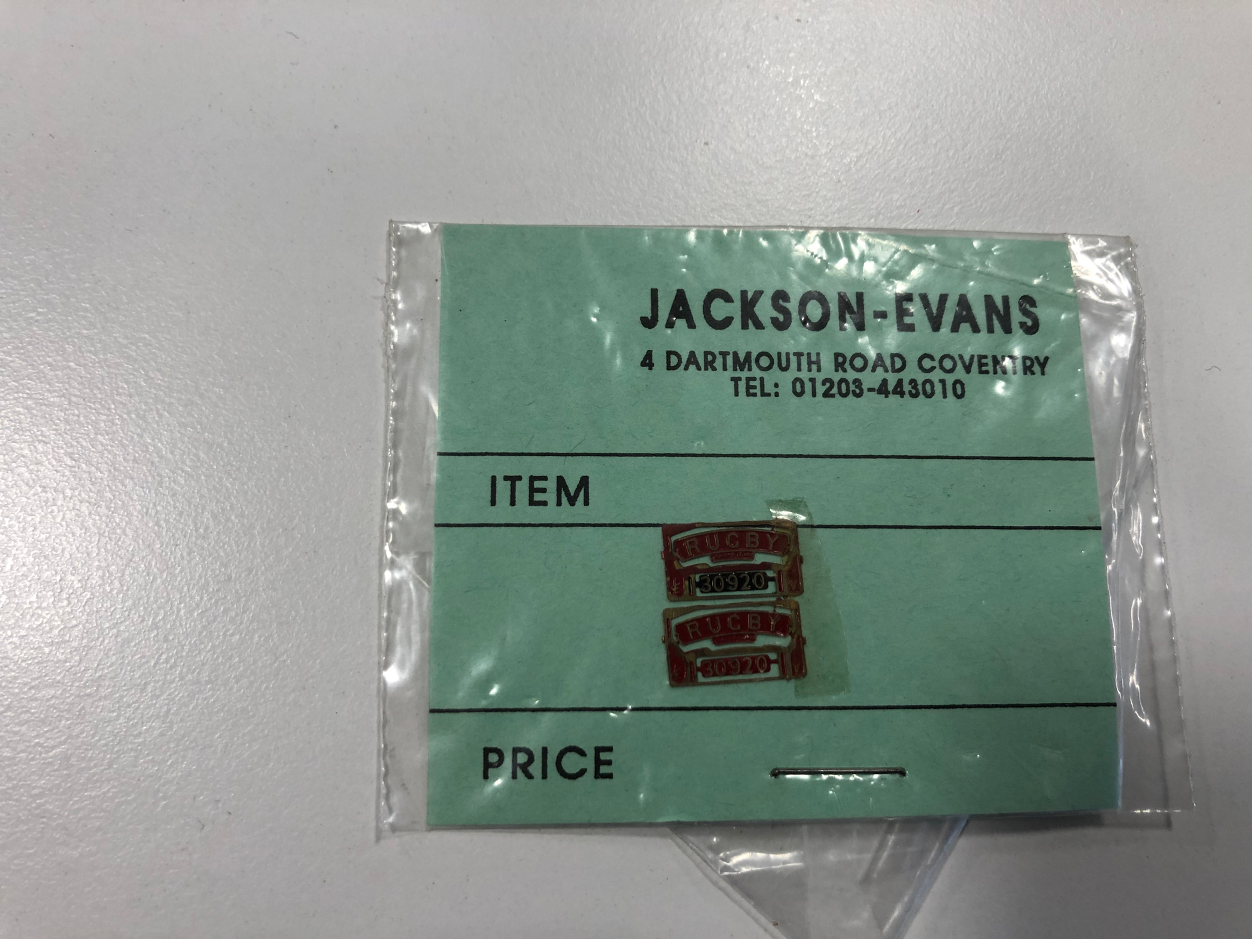 JACKSON-EVANS - 30920 RUGBY