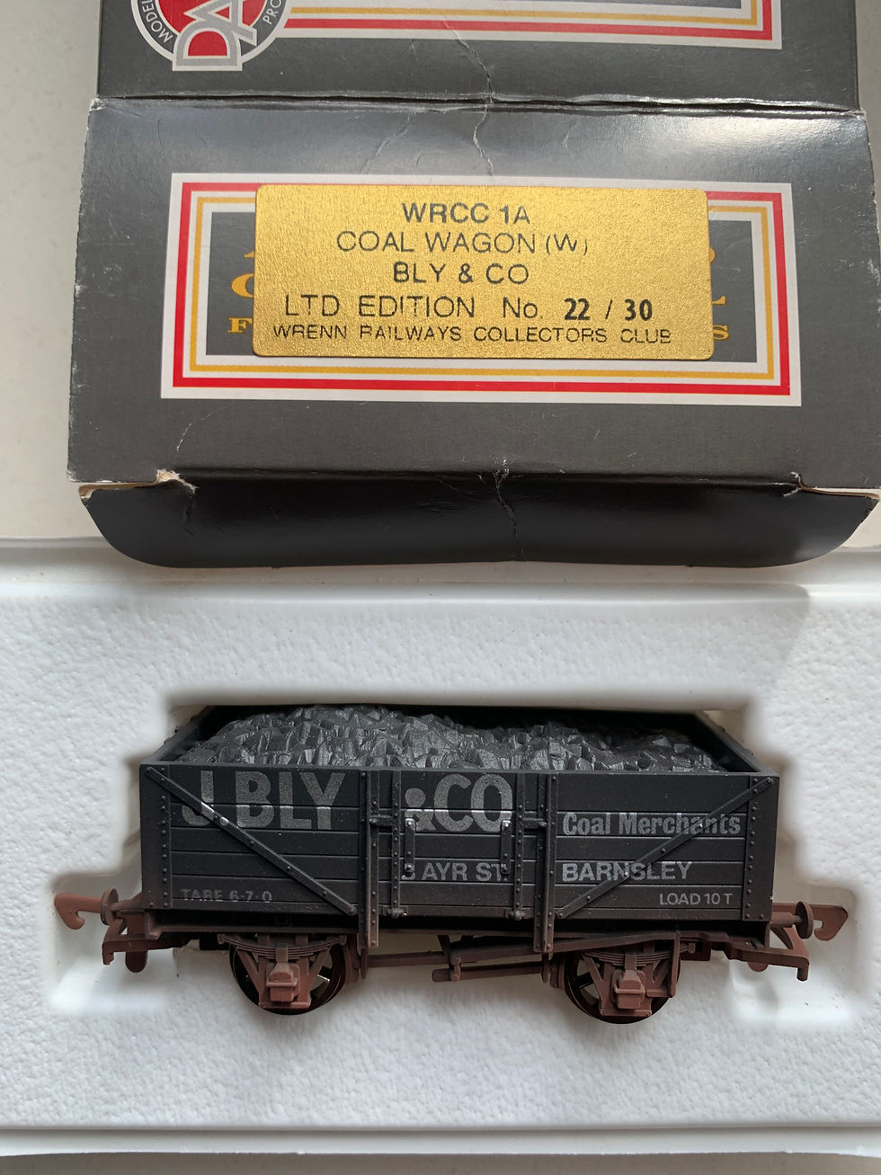 WRCC1A WRENN COLLECTORS CLUB - J BLY 5 PLANK WAGON WITH LABEL WEATHERED