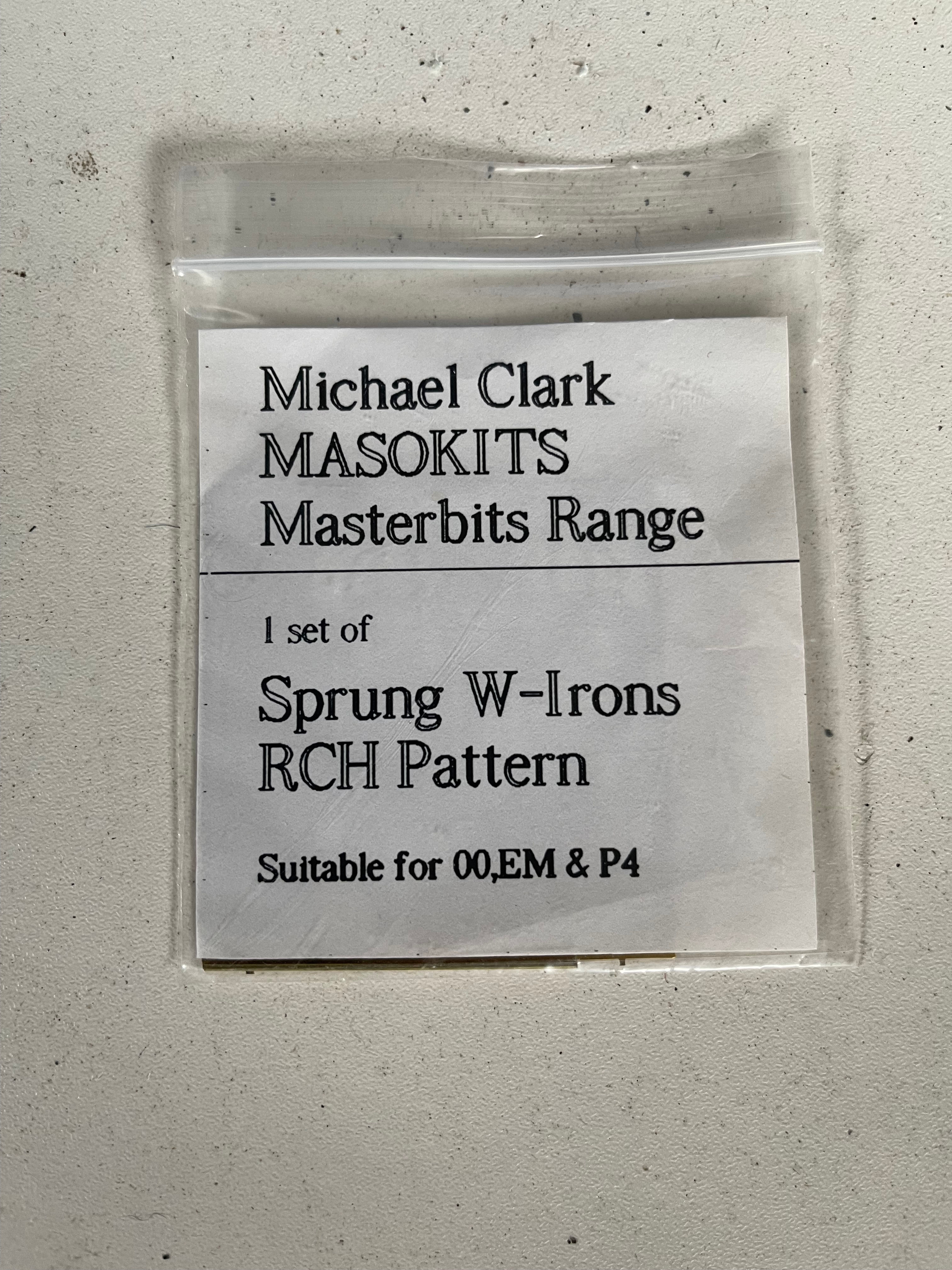 MICHAEL CLARK MASOKITS - 1 SET OF SPRUNG W-IRONS RCH PATTERN