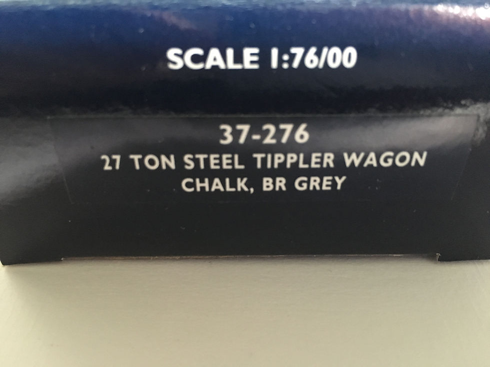 Thumbnail: 37-276 27 TON STEEL CHALK TIPPLER WAGON BR GREY