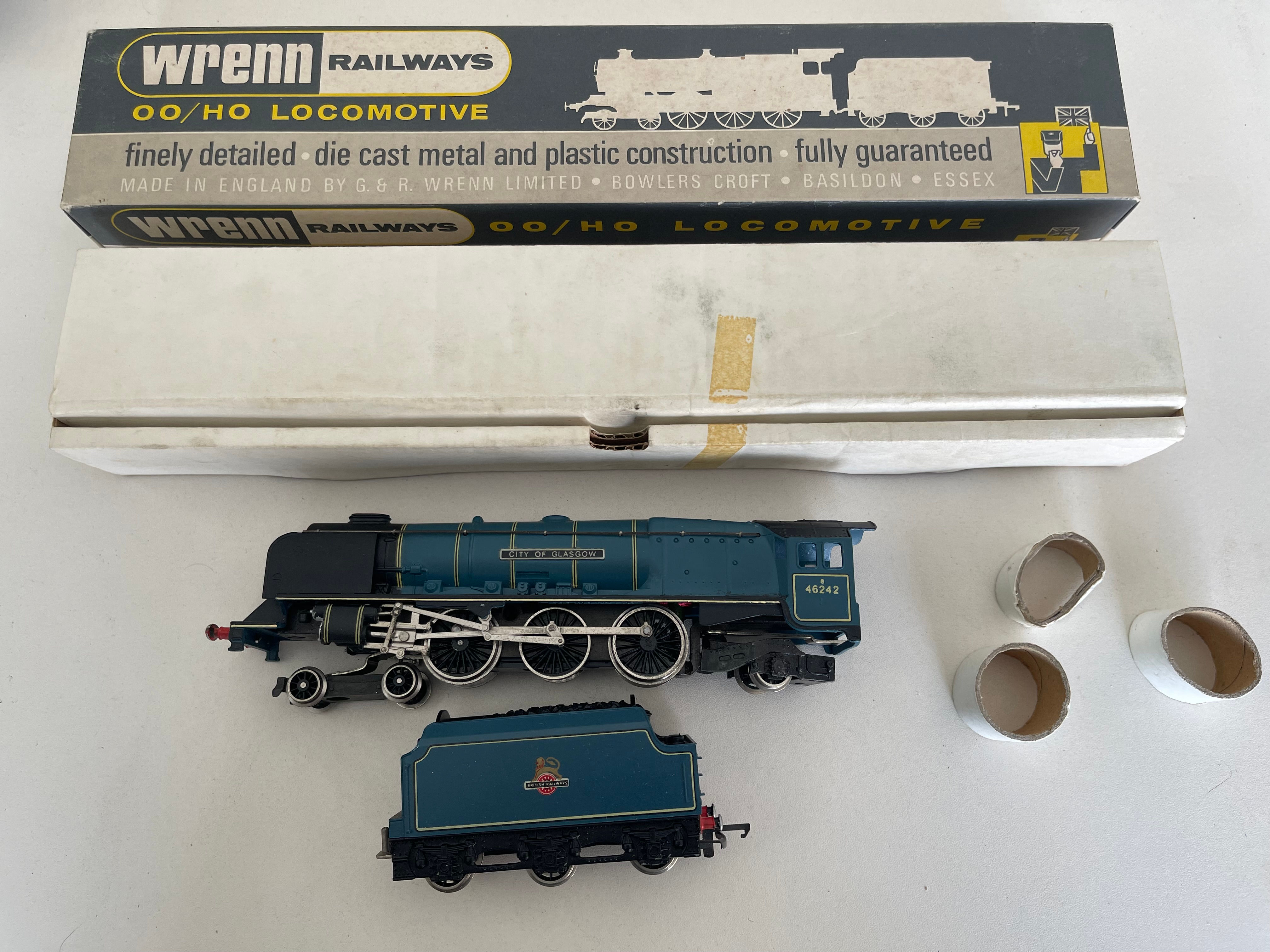 W2229 4-6-2 CITY OF GLASGOW LOCOMOTIVE & TENDER BR BLUE - BOXED