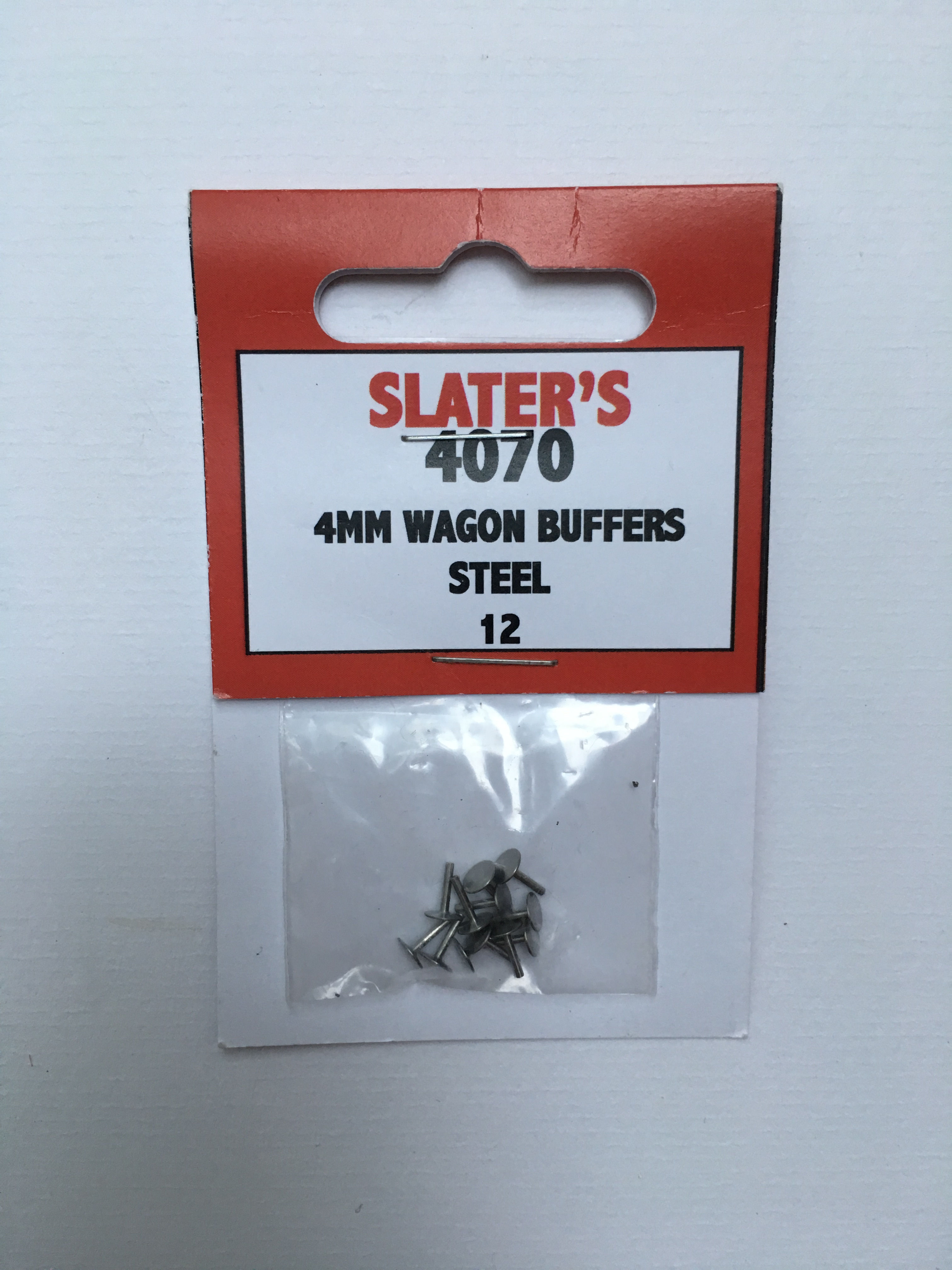 SLATERS - 4070 WAGON BUFFERS STEEL (12)